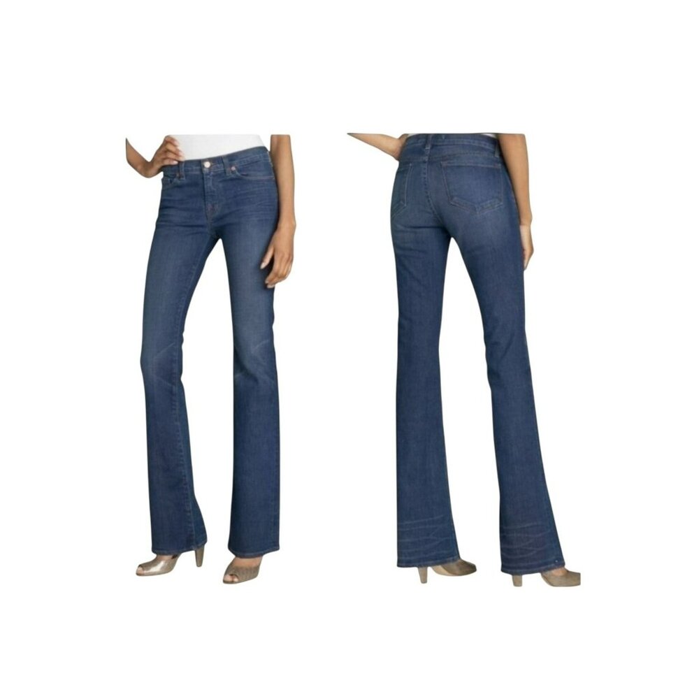 J Brand Womens Bootcut Jeans Size 30 Dark Blue Denim Cotton Blend